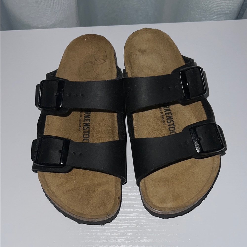 Birkenstock Kids Black and Tan Sandals